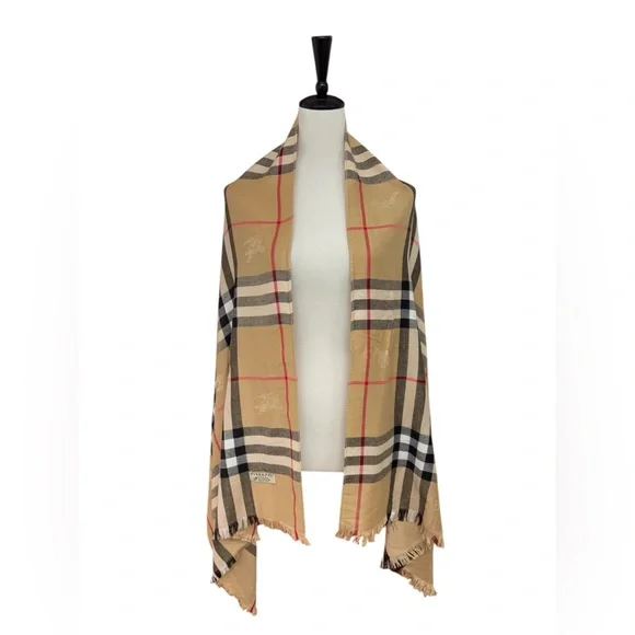 Burberry London Classic Nova Check 100% Cashmere Scarf Made in Scotland - Picture 1 of 10